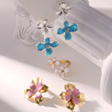 FLOWER DESIGN EARRINGS_CWAJE0460