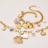 ROMANTIC PEARL CERAMIC HEART PHOTO BRACELET_CWAJE4804