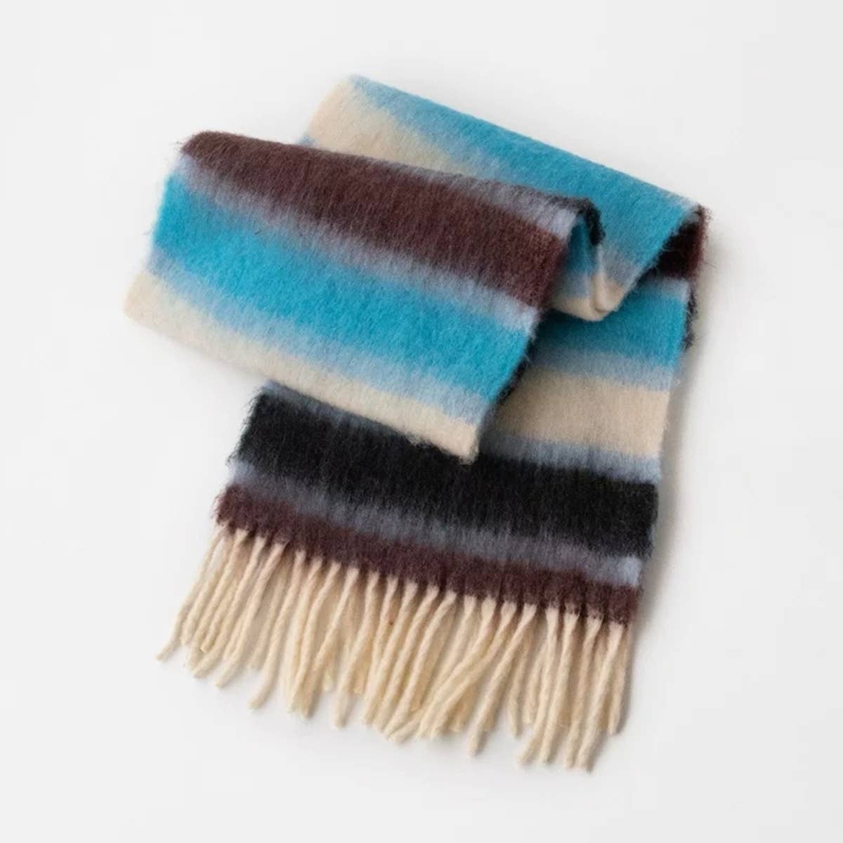 Cwasc1575_Winter Premium Thermal Striped Scarf Bib