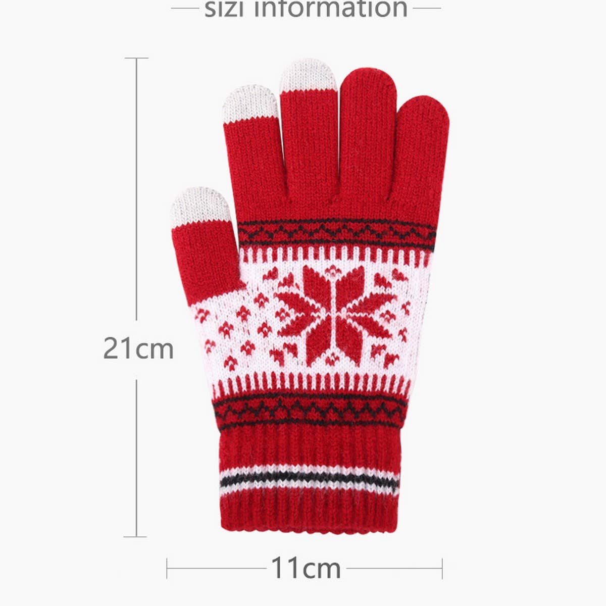 ADULT FASHION SNOWFLAKE KNITTED WARM GLOVES_CWAG0225