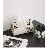 NEW BAMBOO LEAF INK BAMBOO SIMPLE TISSUE BOX_CWMM2253