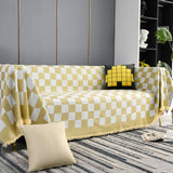 MODERN SIMPLE CHESSBOARD SOFA THROW_CWMM1658