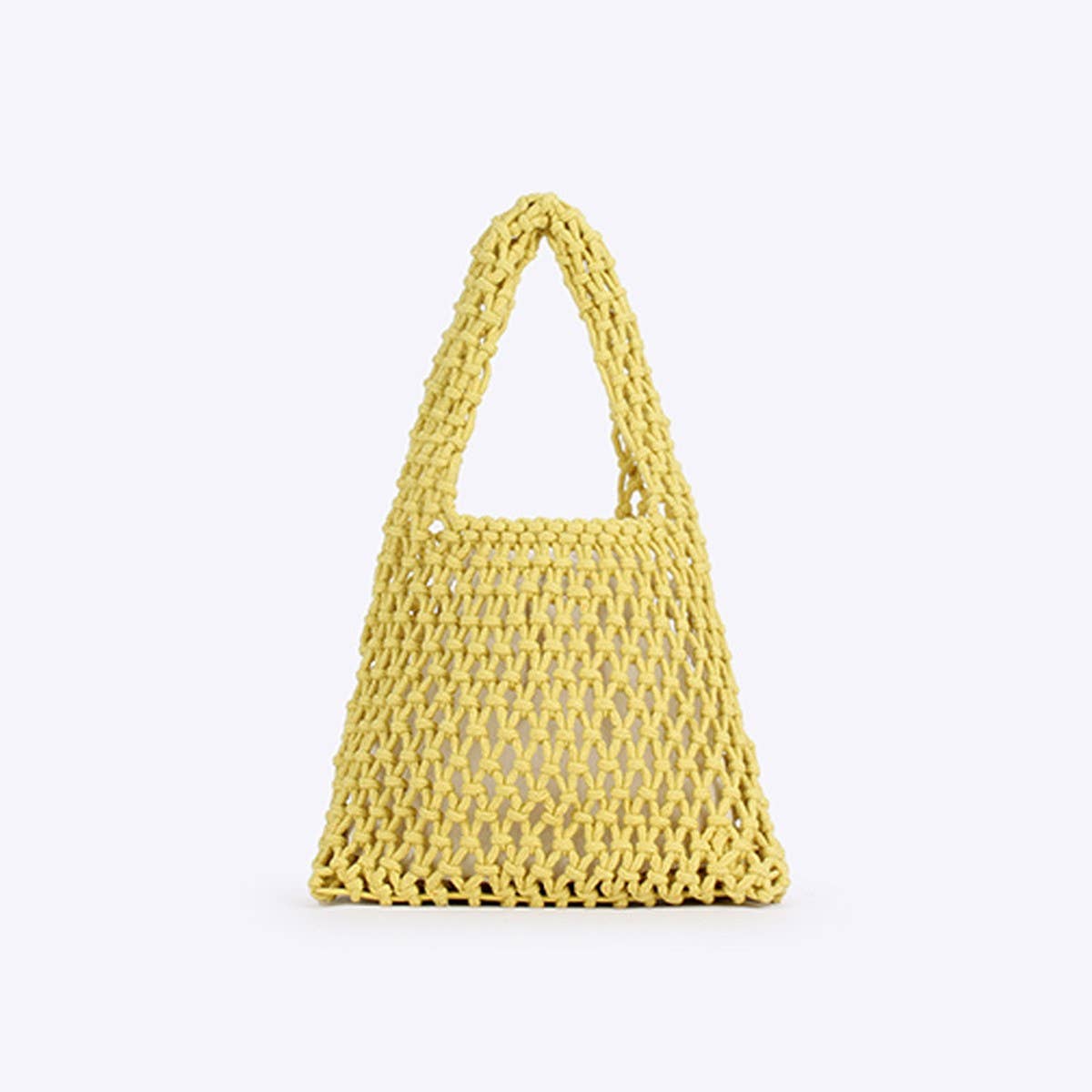 SOLID COLOR HOLLOW COTTON ROPE HAND WOVEN BAG_CWAB4684