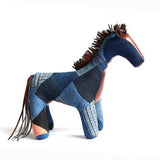 INDIGO PATCHWORK HANDMADE ANIMAL PLUSH_CWMM6025