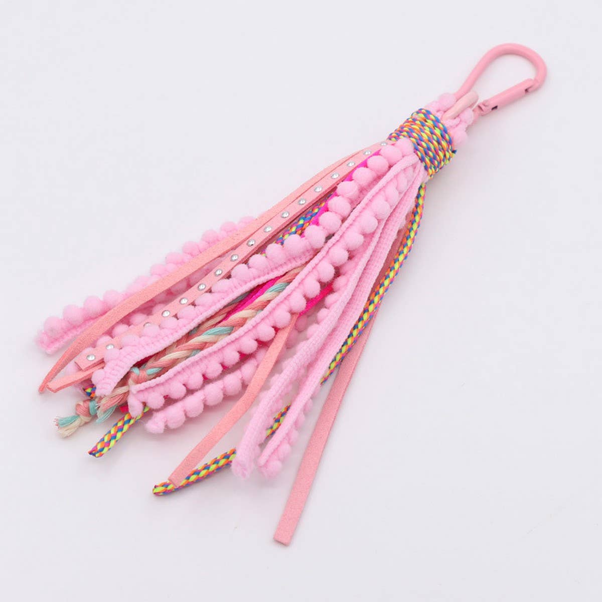 SOLID COLOR VELVET TASSEL KEYCHAIN BAG PENDANT_CWMM3555