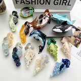 OCEAN HAIR CLAW DOLPHIN WHALE JELLYFISH LARGE CLIP_CWAHA5705