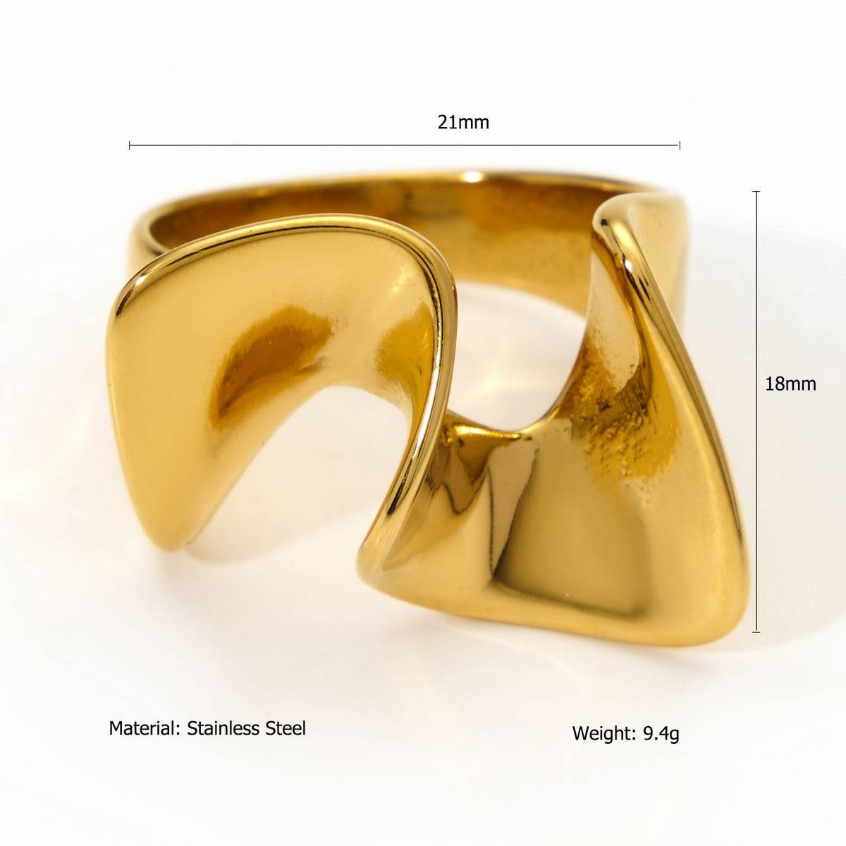 IRREGULAR STAINLESS STEEL RING WITH LUXE FINISH_CWMM8936