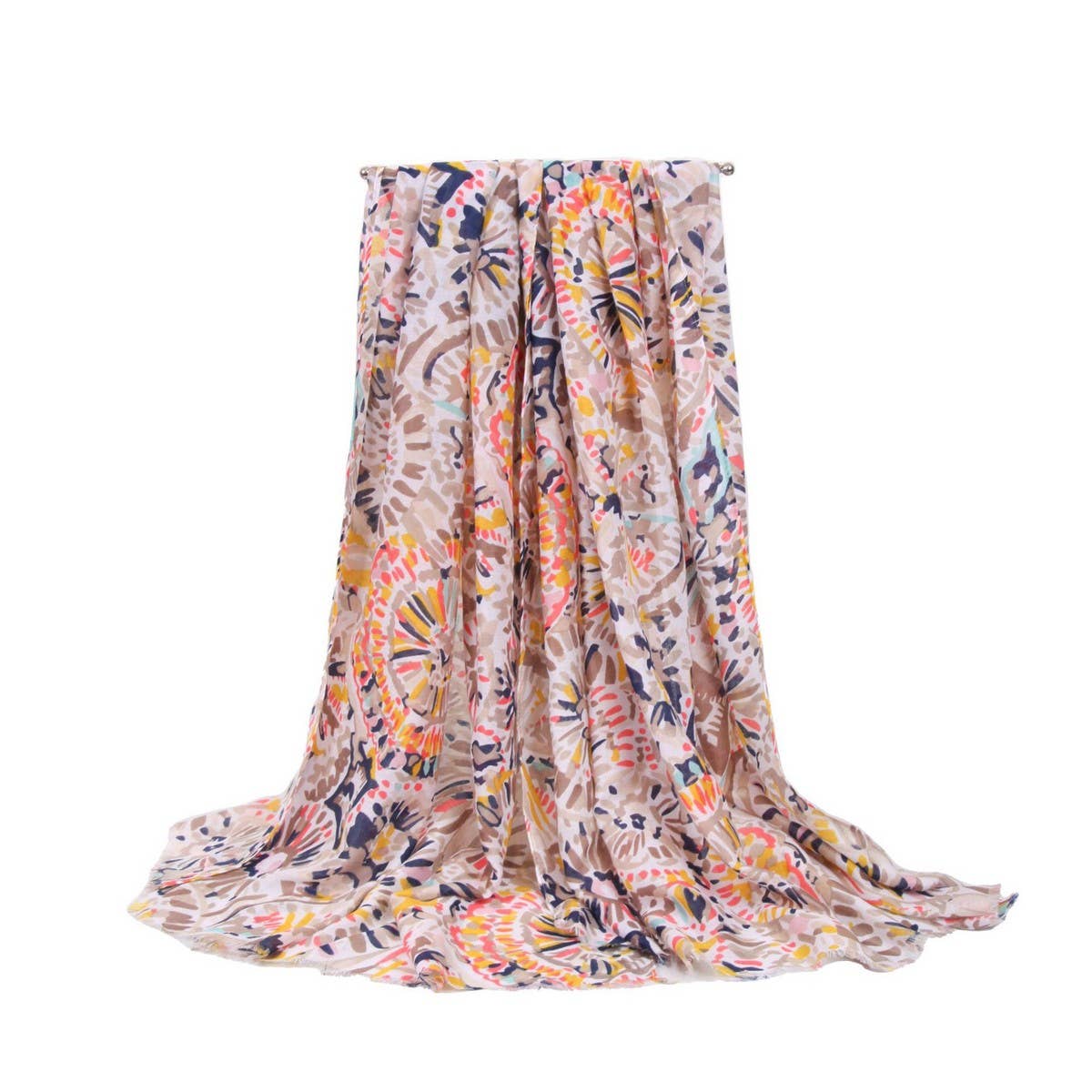 Classic Print Color Block Scarf Shawl_Cwasc0678
