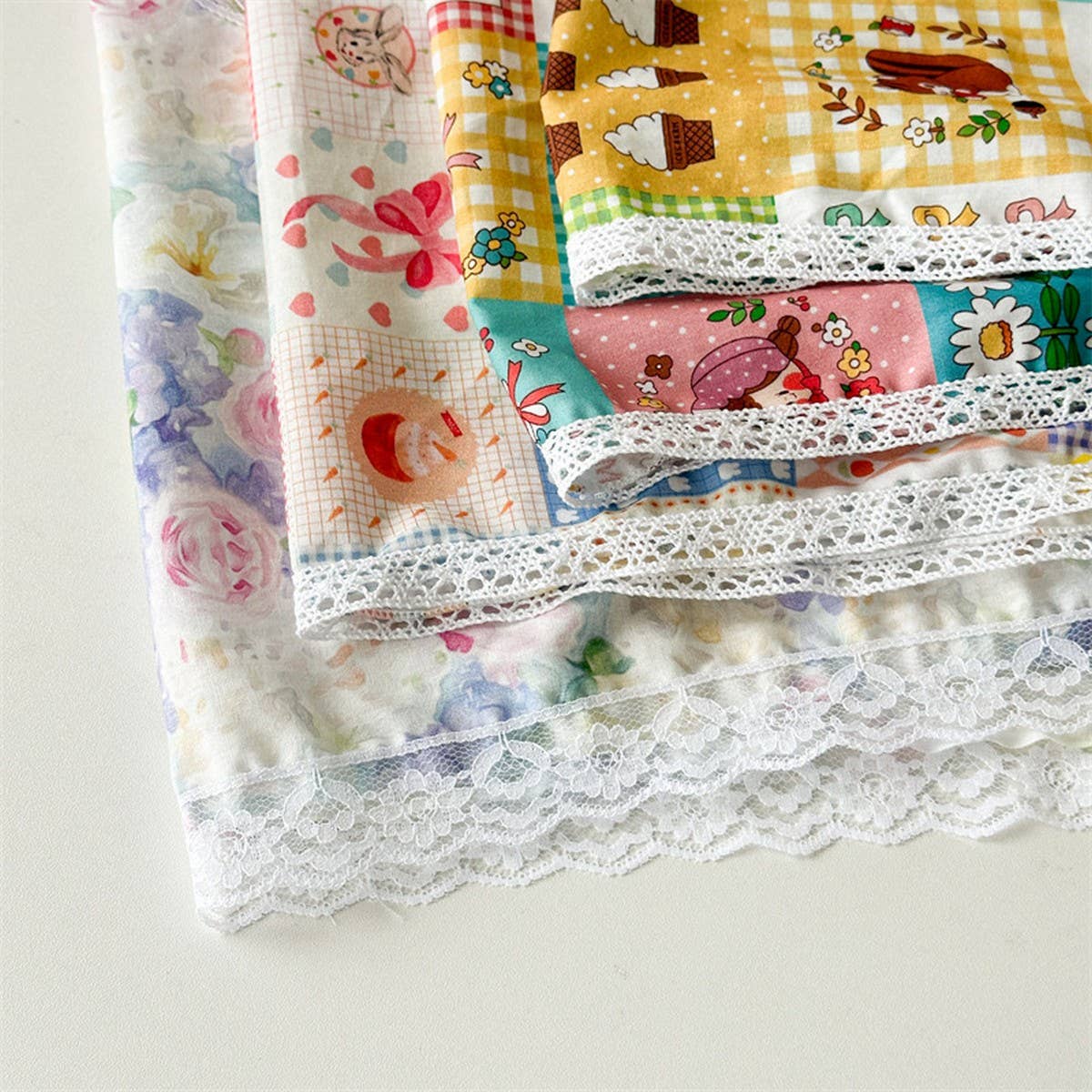 CARTOON CUTE FLOWER PATTERN TRIANGLE HEADSCARF_CWAHA1358