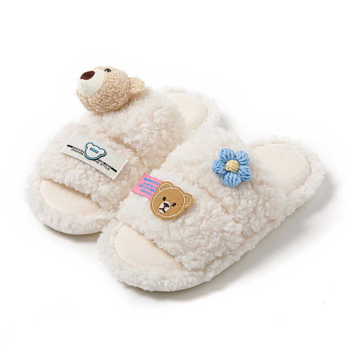 HOME DOUBLE BAR CARTOON OPEN COTTON SLIPPERS_CWSHS0829