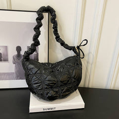 SILVER PUFFY CLOUD DUMPLING SHOULDER BAG_CUAB00511