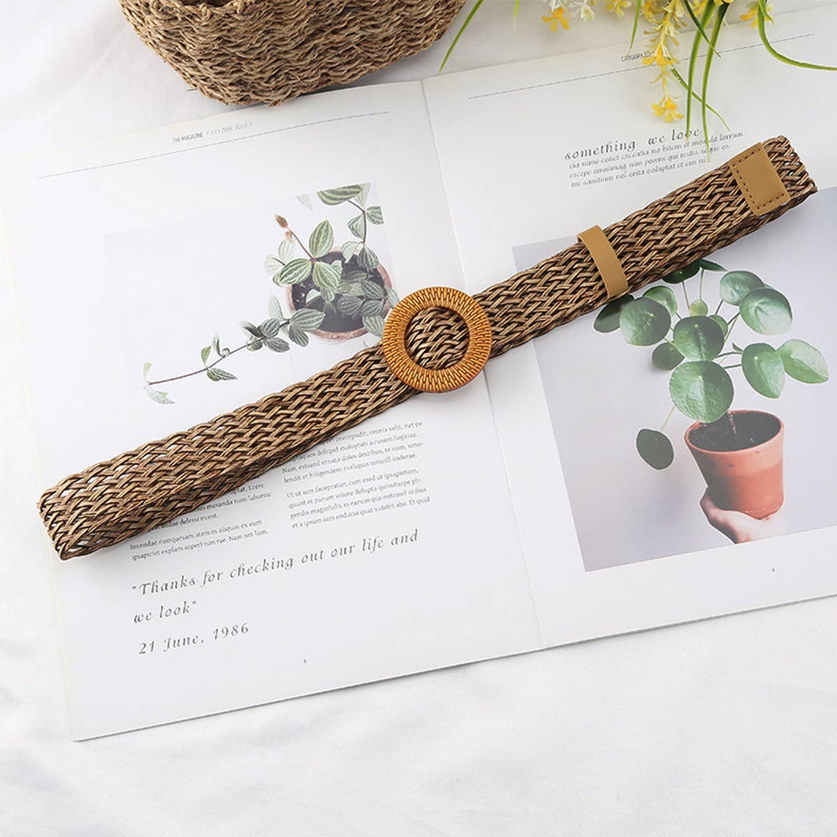 Cwabe1184_Retro New Braided Waist Belt
