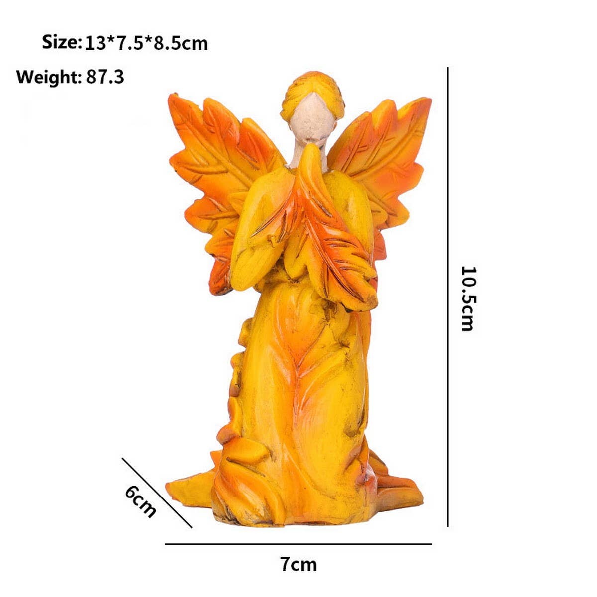 AUTUMN MAPLE LEAF ANGEL RESIN DECOR_CWMM10000