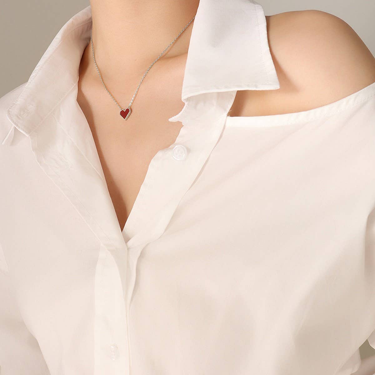 Valentines Day Heart Shaped Pendant Necklace