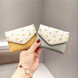 SMALL FRESH FLORAL TRI FOLD THIN SHORT WALLET_CWAB2547