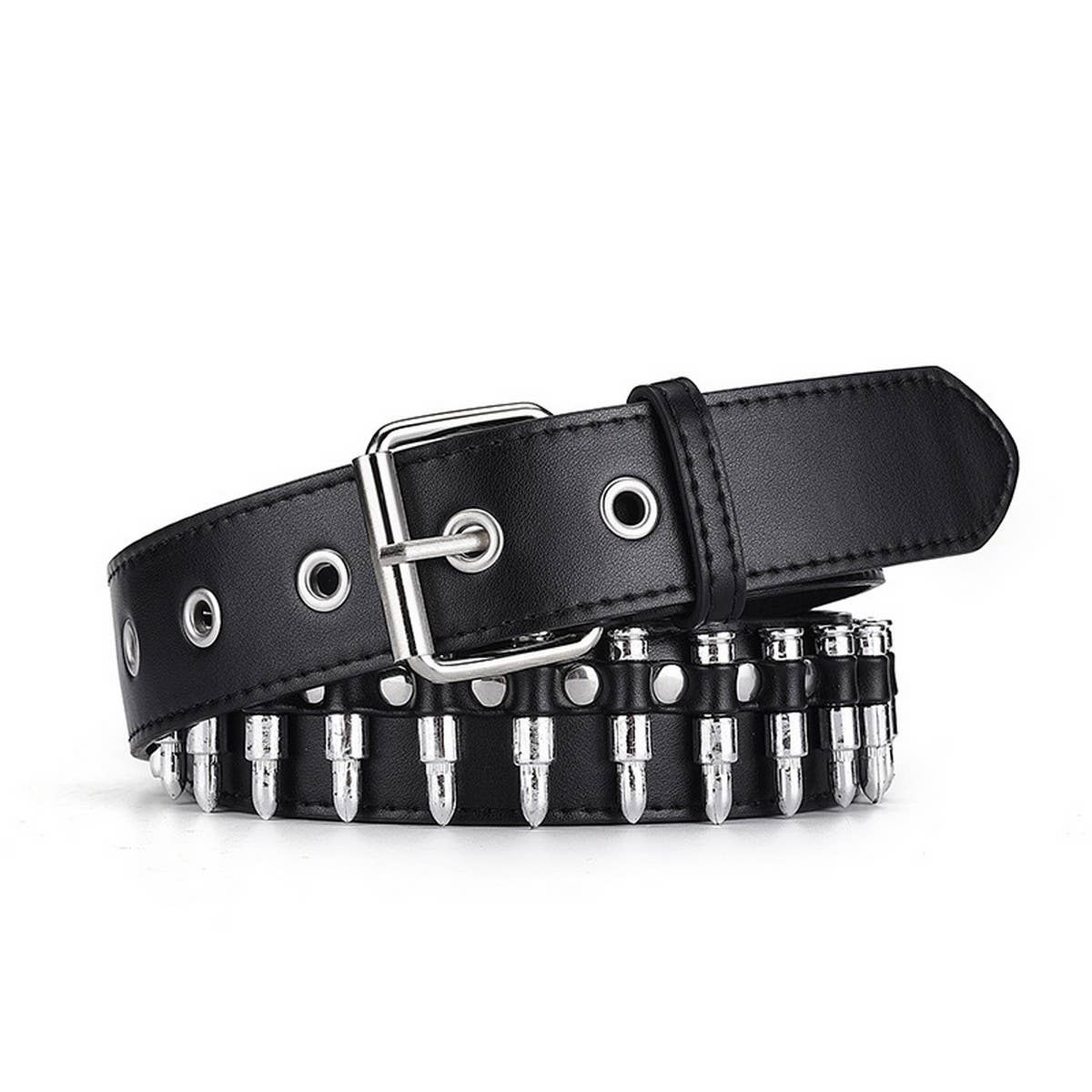 BULLET HEAD OBI PUNK STYLE LADIES PERSONALITY BELT_CWMM0763