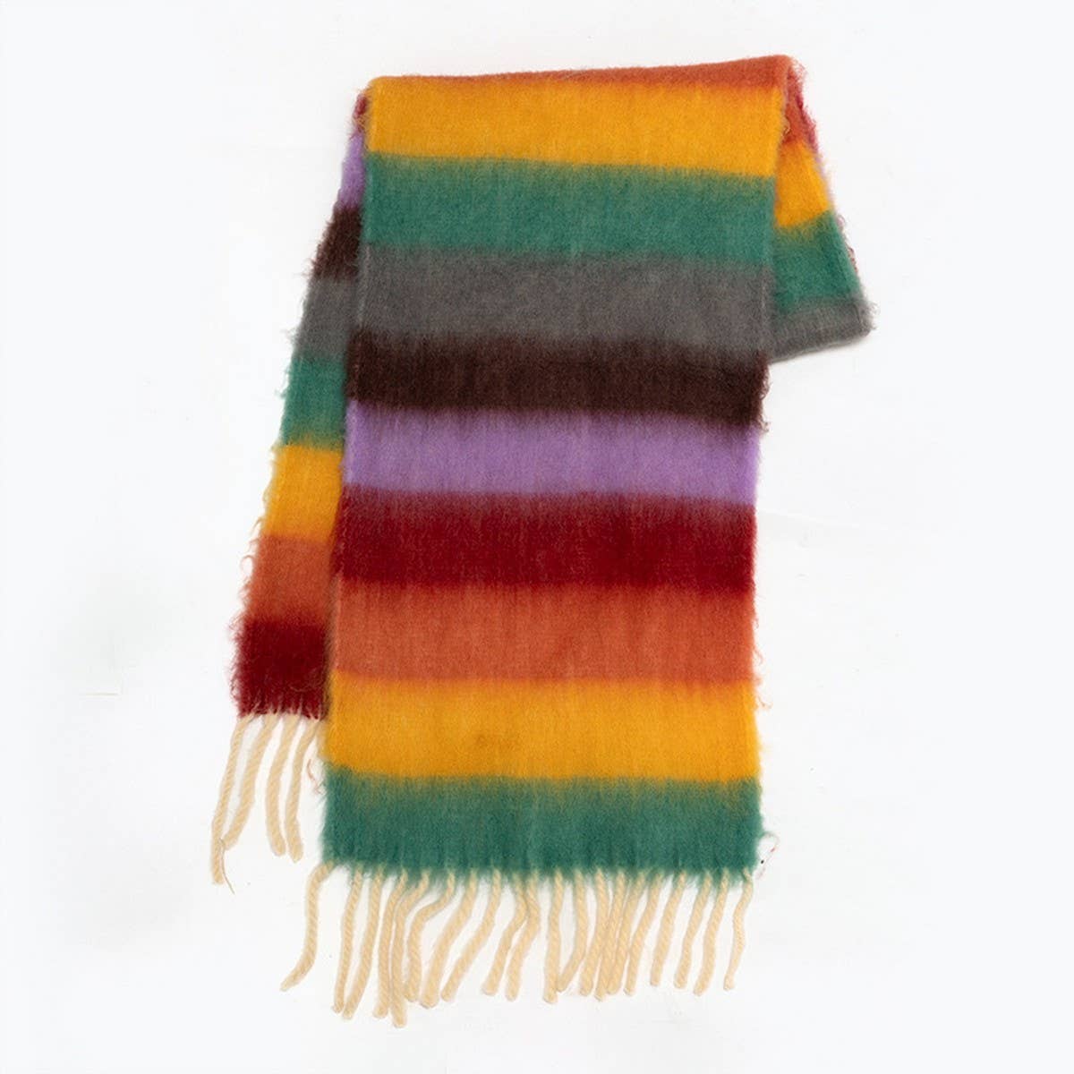 COLOR STRIPE SCARF SOFT WINTER WRAP FOR COUPLES_CWASC2377