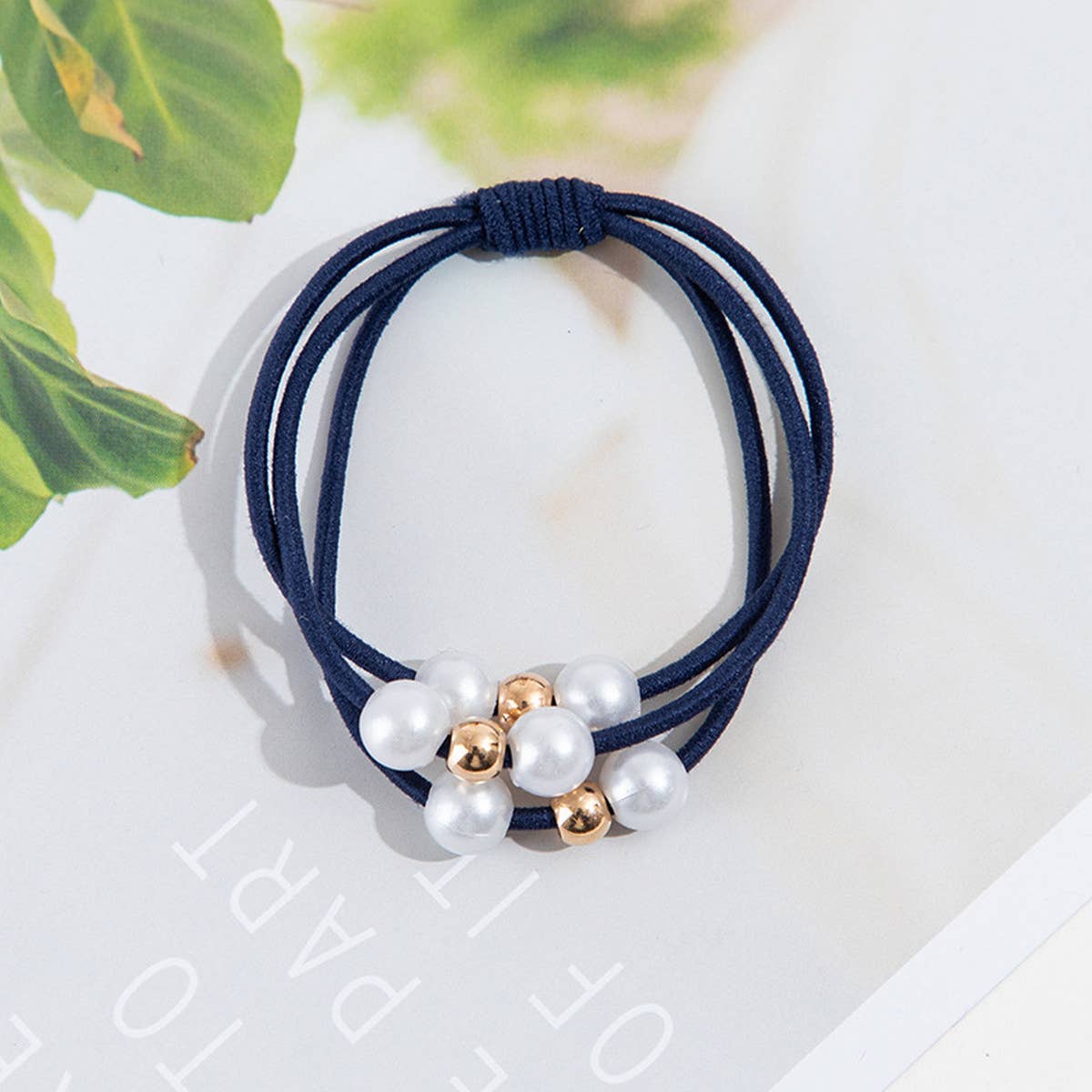 SIMPLE AND FASHIONABLE PEARL HAIR TIE_CWAHA0874