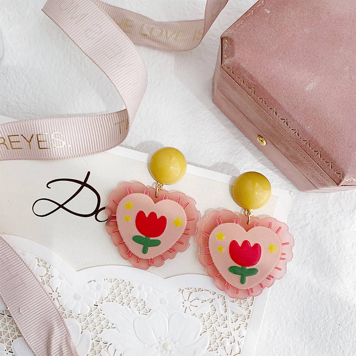 2024 NEW TULIP PINK LOVE EARRINGS_CWAJE1639