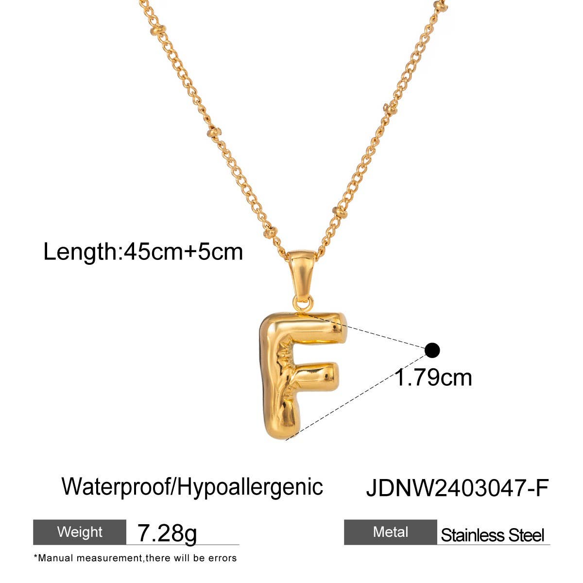 NICHE ALL MATCH TEMPERAMENT GLOSSY LETTER NECKLACE_CWAJE1893