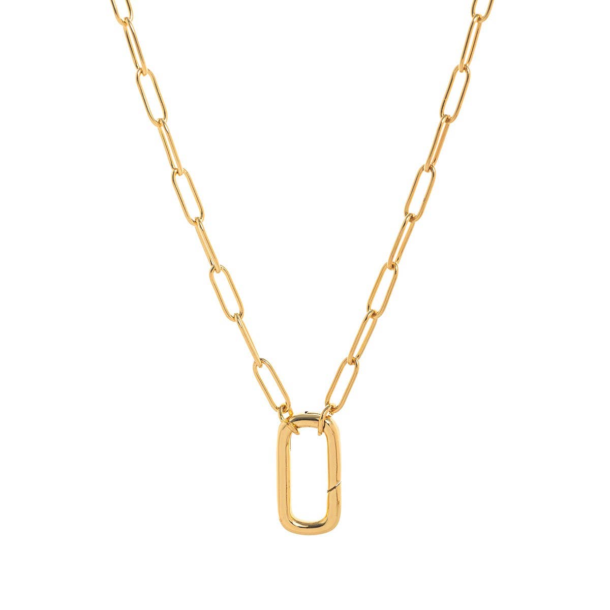 LOOSE RING HEART ROUND PENDANT NECKLACE_CWMM3768