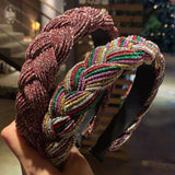FASHION MULTICOLOUR WEAVE DETAIL HAIR HOOP_CWAHA0201