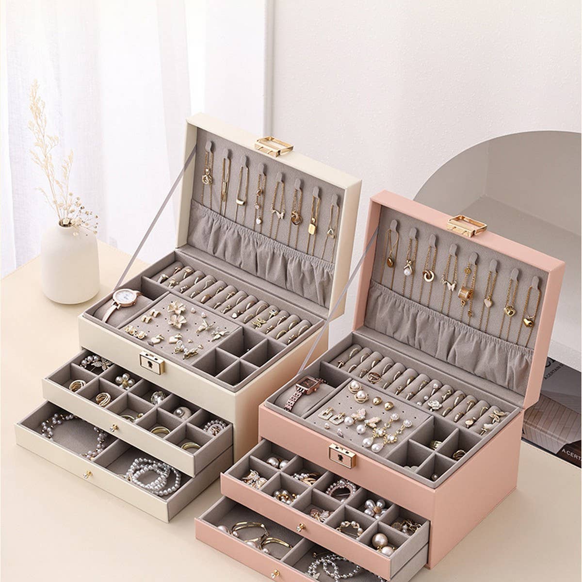 MULTIFUNCTIONAL MULTI LAYER DRAWER JEWELRY BOX_CWAJE1533