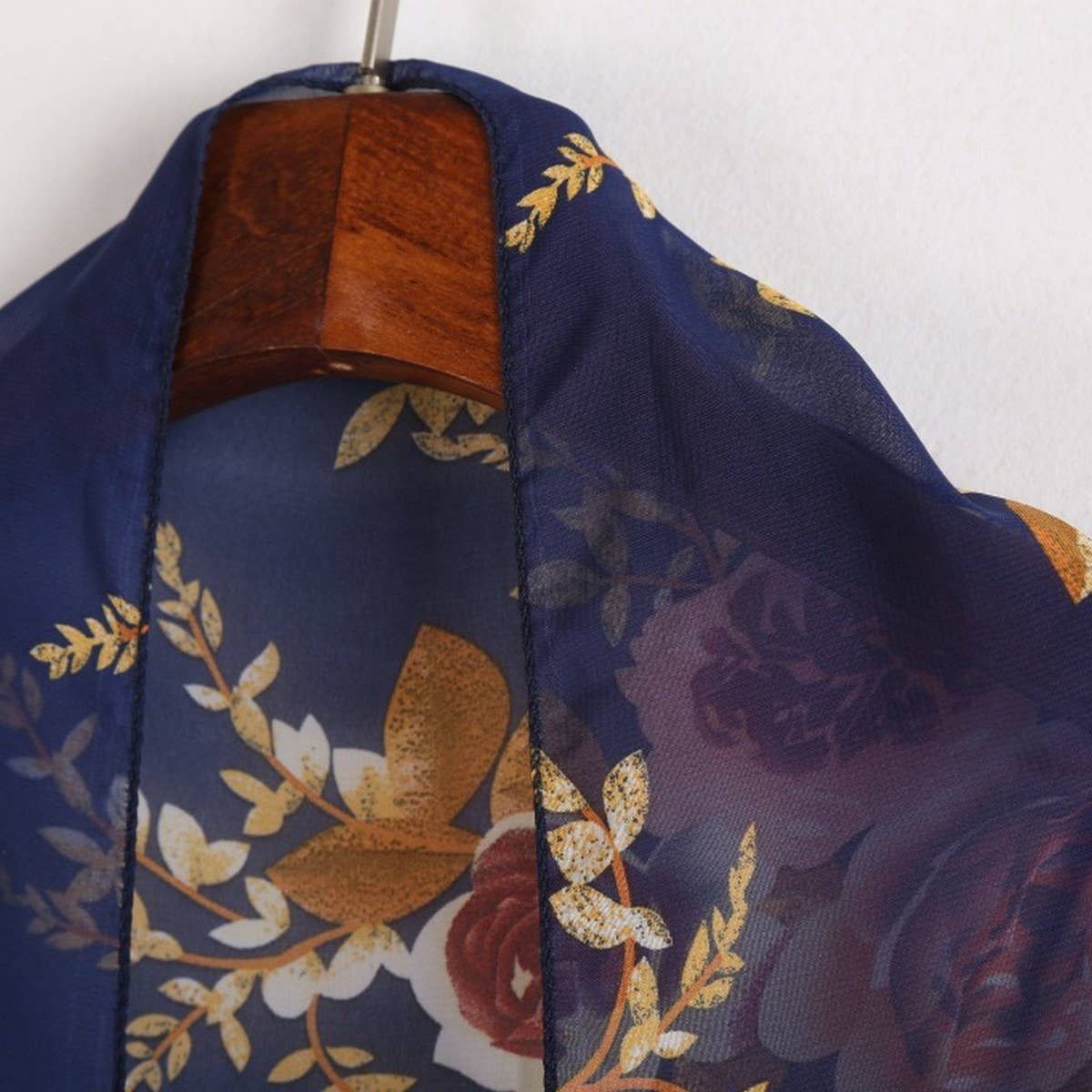 FLORAL PRINT FRONT OPEN KIMONO FOR SLEEVELESS_CWASC0786