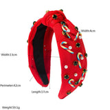 Xmas Candy Cane Rhinestone Wide Headband_Cwaje05882