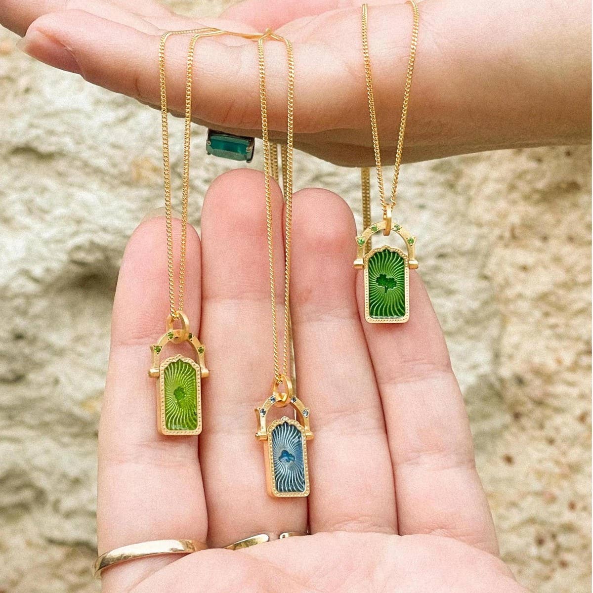 Vintage Titanium Steel Rotating Tarot Necklace_Cwmm5703