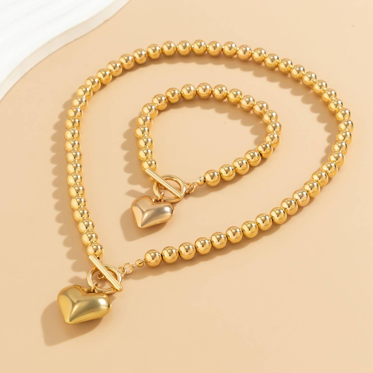 IMITATION PEARL HEART SHAPED PENDANT NECKLACE_CWAJE1166