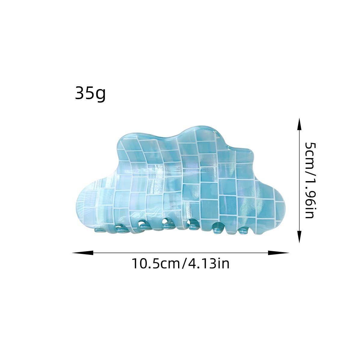 COLORFUL PVC CLOUD HAIR CLAW CHIC VERSATILE_CWAHA2088