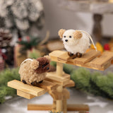 Cwmm10333_Plush White Dog Christmas Tree Ornament