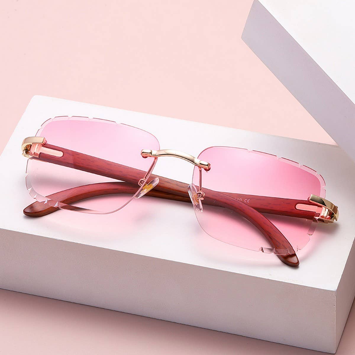 FASHIONABLE FRAMELESS CUT EDGE SUNGLASSES_CWASG0597