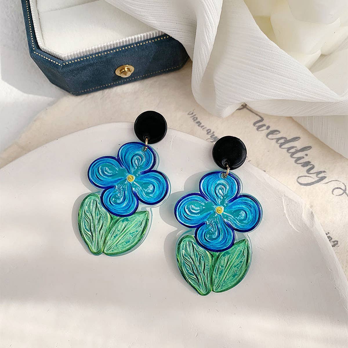 RETRO PERSONALIZED COLORFUL FLOWER EARRINGS_CWAJE1622
