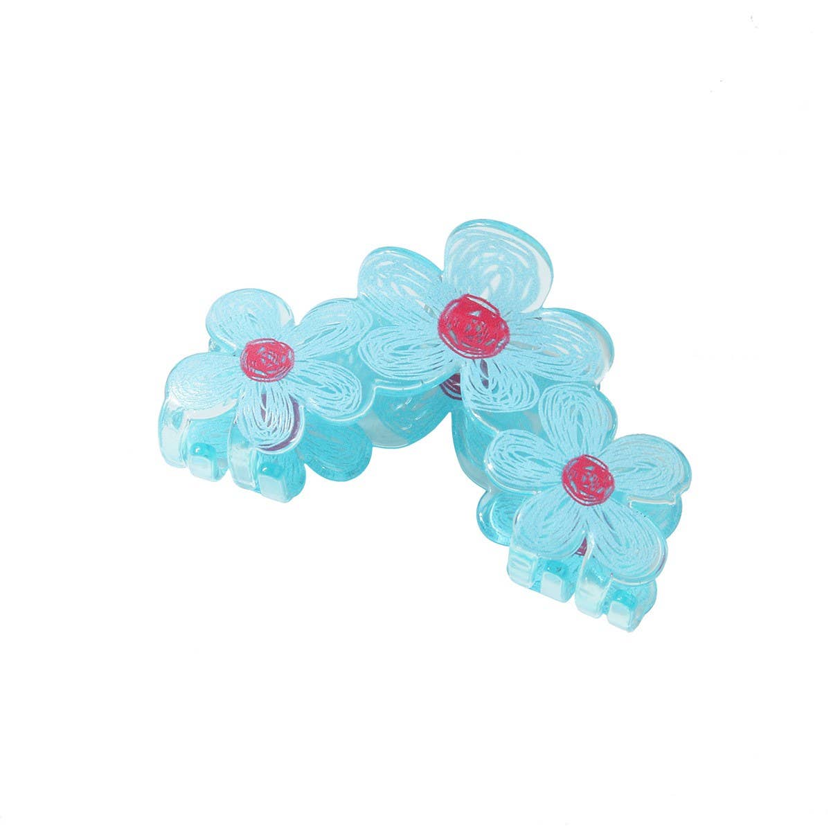 FLOWER GRAFFITI HAIR CLAW CUTE VERSATILE UPDO CLIP_CWMM5002