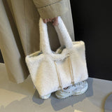 Winter Faux Mink Fur Fashion Shoulder Handbag_Cwab3982