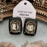 RETRO NOBLE ZIRCON GEOMETRIC LONG STUD EARRINGS_CWAJE1325