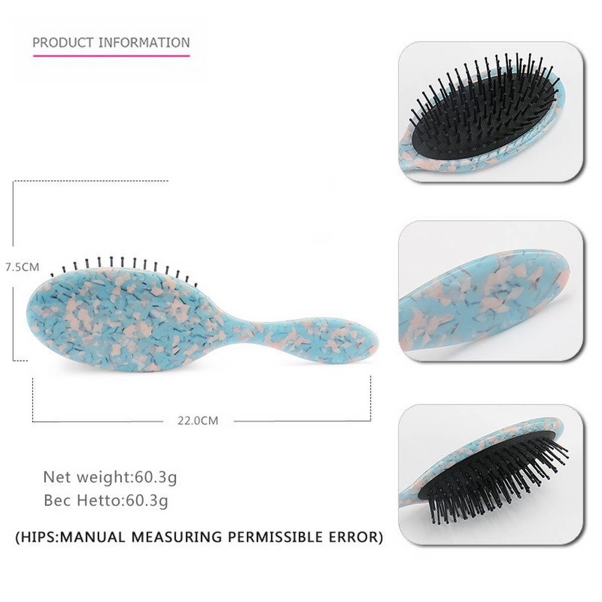 ACETATE AIR CUSHION COMB ANTI STATIC AIR BAG COMB_CWAHA4182