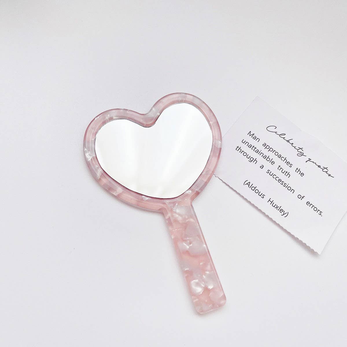 RETRO ACETATE COMPACT MIRROR GEOMETRIC HEART_CWMM6373