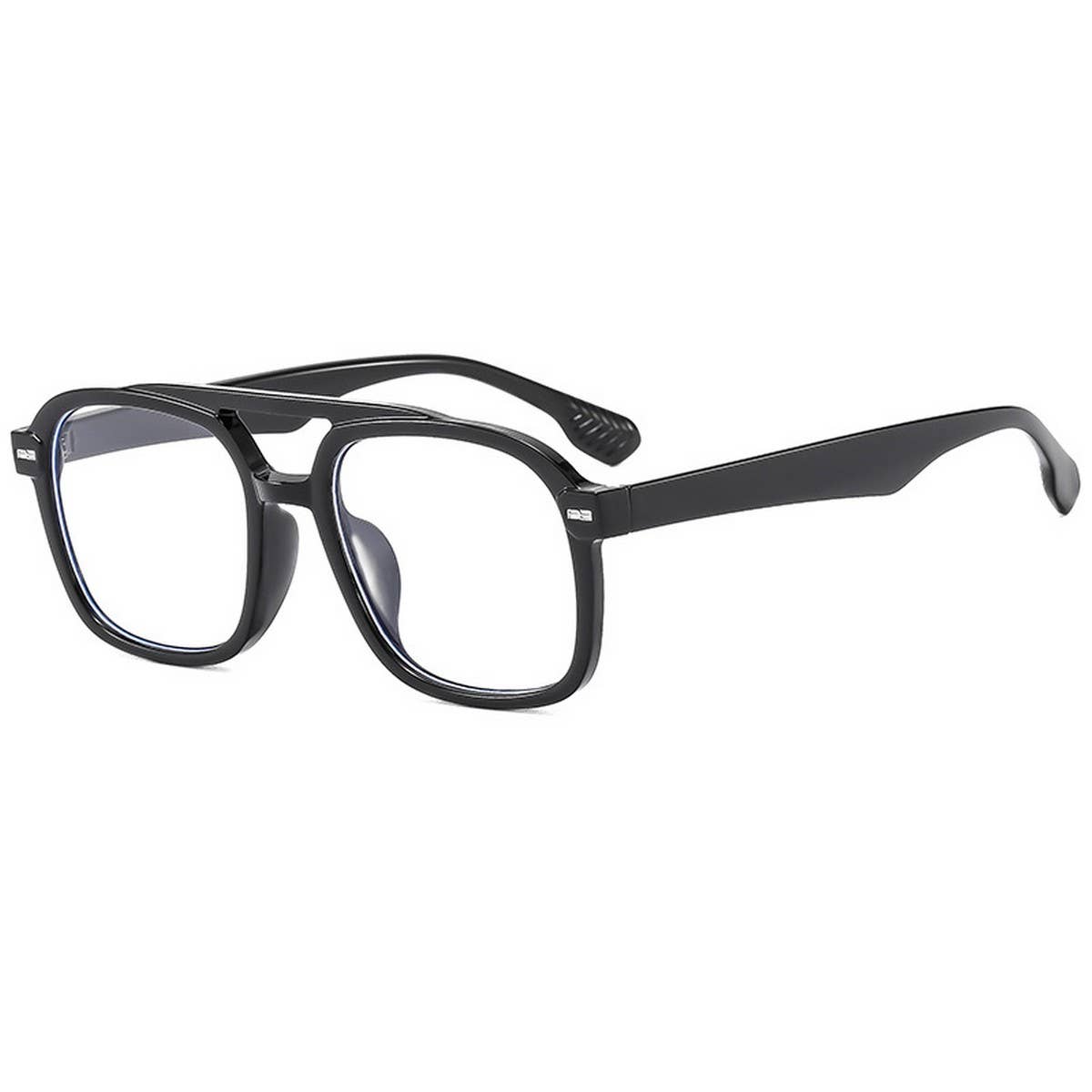 SQUARE FASHION RETRO DOUBLE BRIDGE SUNGLASSES_CWASG0537