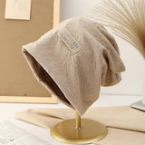 FASHIONABLE WARM KNITTED LETTER LOGO PILE HAT_CWAB2856