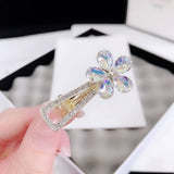 SHINY CRYSTAL FLOWER DIAMOND CLIP DUCKBILL CLIP_CWAHA4706