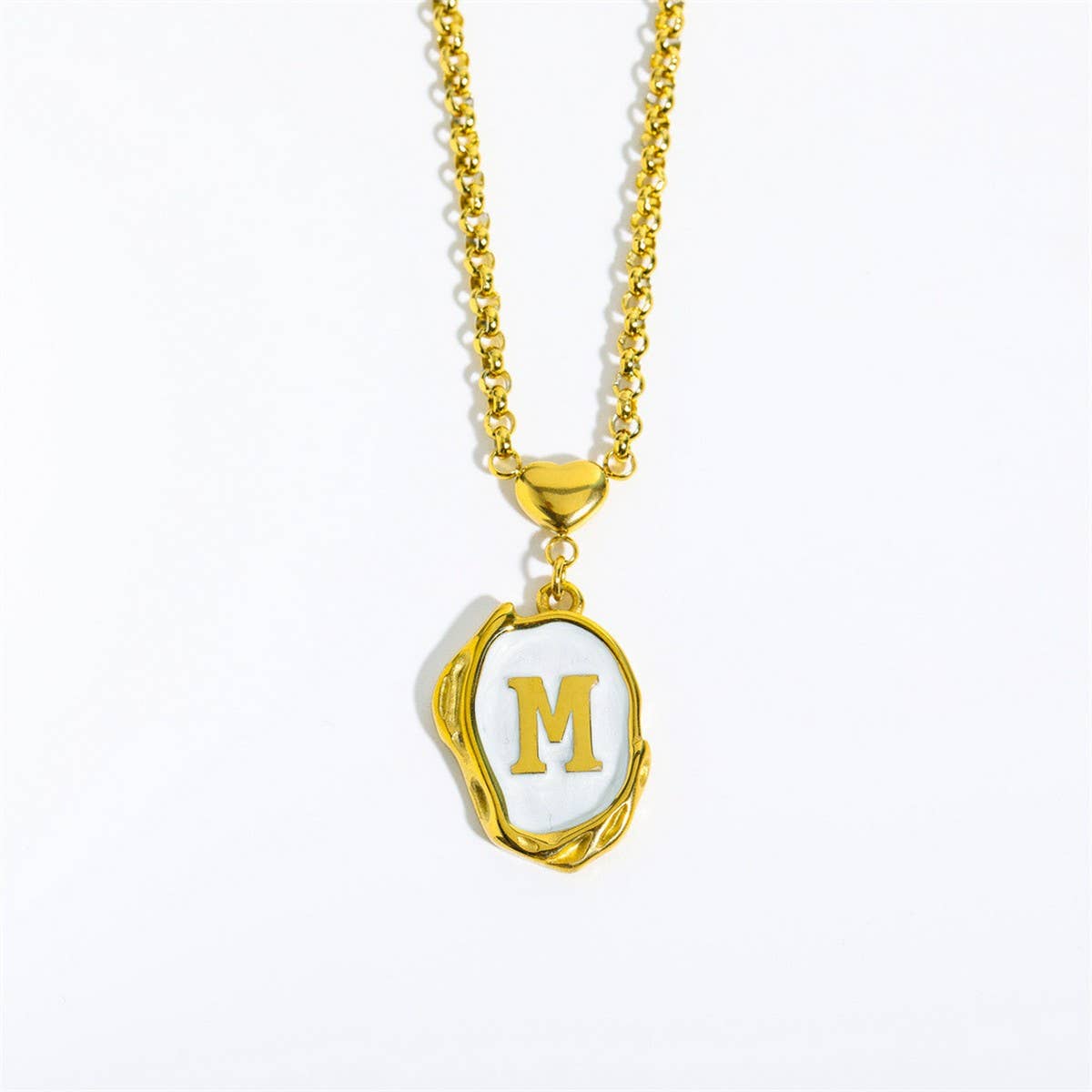 NEW 26 LETTERS OIL DROP THREE DIMENSIONAL NECKLACE_CWMM3756