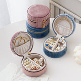 SIMPLE ROUND PORTABLE JEWELRY STORAGE BOX_CWMM1685