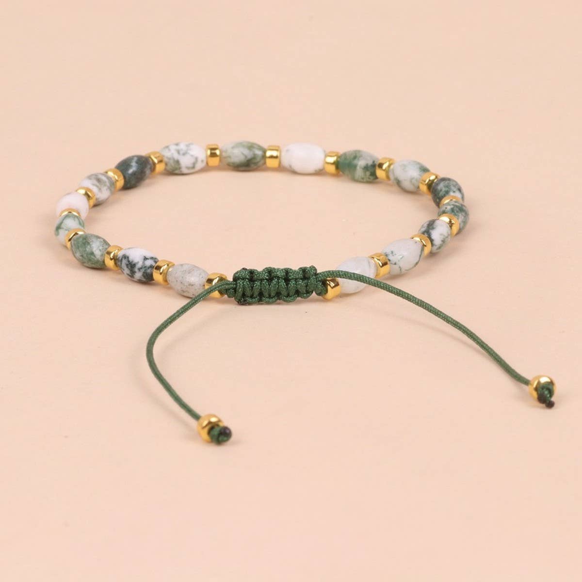 Waterweed Rice Beads Yoga Braided Bracelet