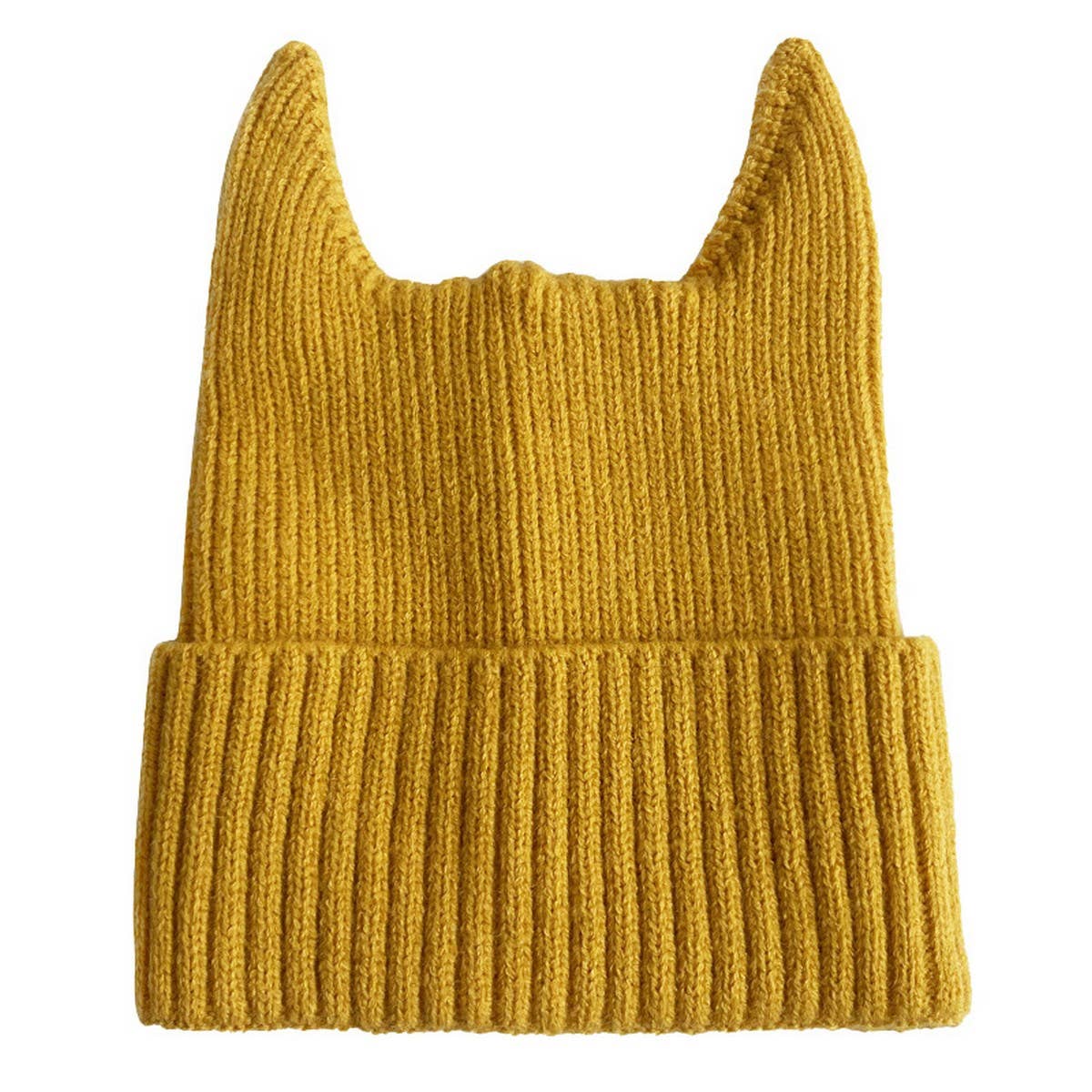 2 6 YEARS OLD SOLID COLOR CUTE HORN KNITTED HAT_CWAH2066