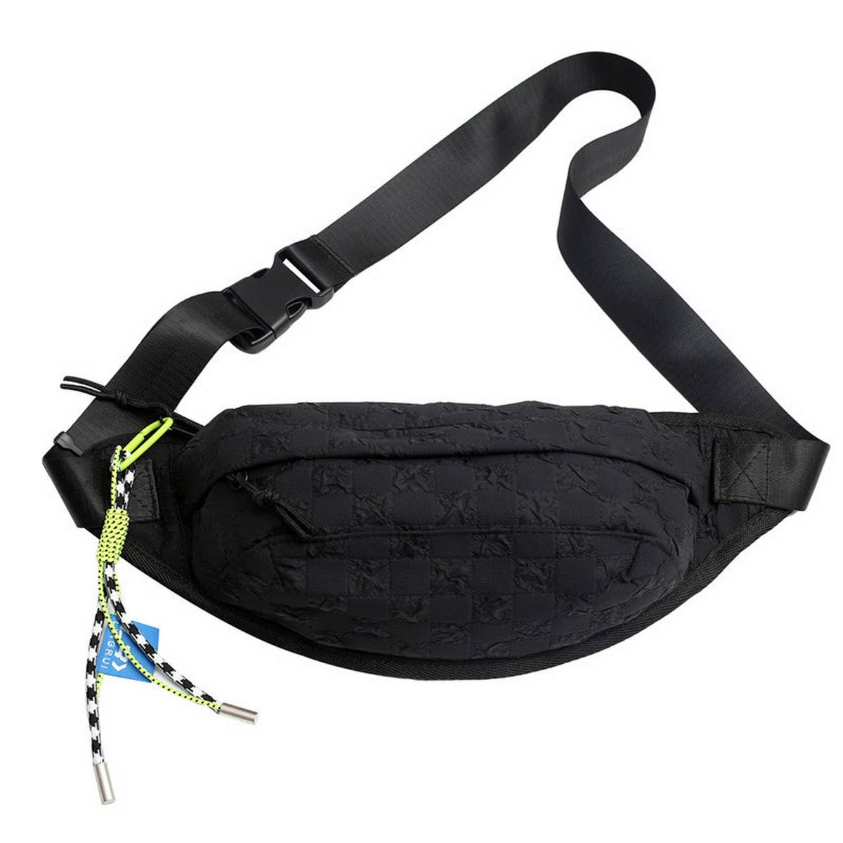 Simple Plaid Waist Bag Shoulder Bag_Cwab1604