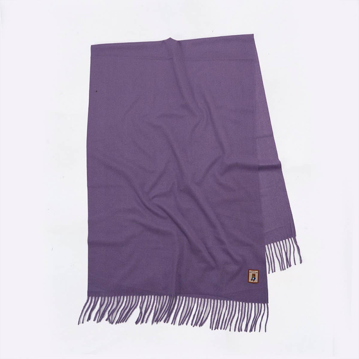 Wool Blend Solid Scarf-Sof Thick Bear Label Wrap_Cwasc2338