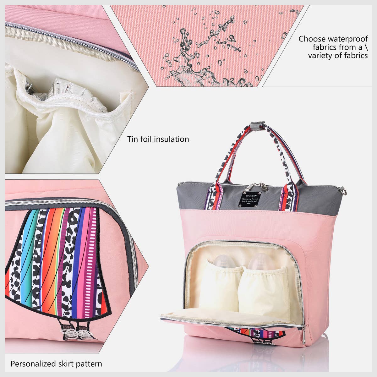 MOTHER AND BABY BAG LIGHTWEIGHT SHOULDER HANDBAG_CWAB2238